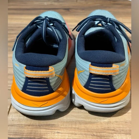 Hoka One One Bondi 7 Women's Blue Haze Orange Pink 1110519 BHBI Size 7.5 - Picture 6 of 11